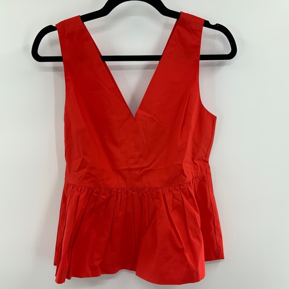 J Crew Sleeveless Peplum Top in Cotton Poplin Size 2 - Picture 4 of 5
